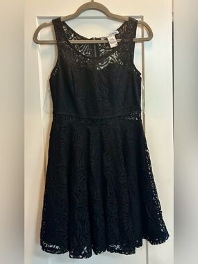 American Rag Black Lace Sleeveless Fit & Flare Dress
